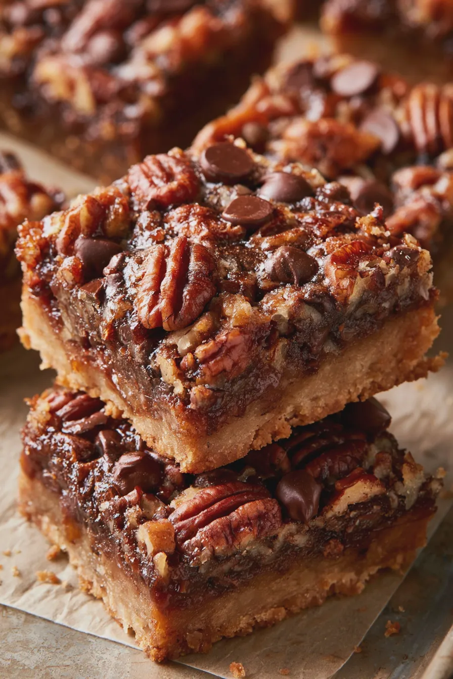 chocolate pecan pie bars