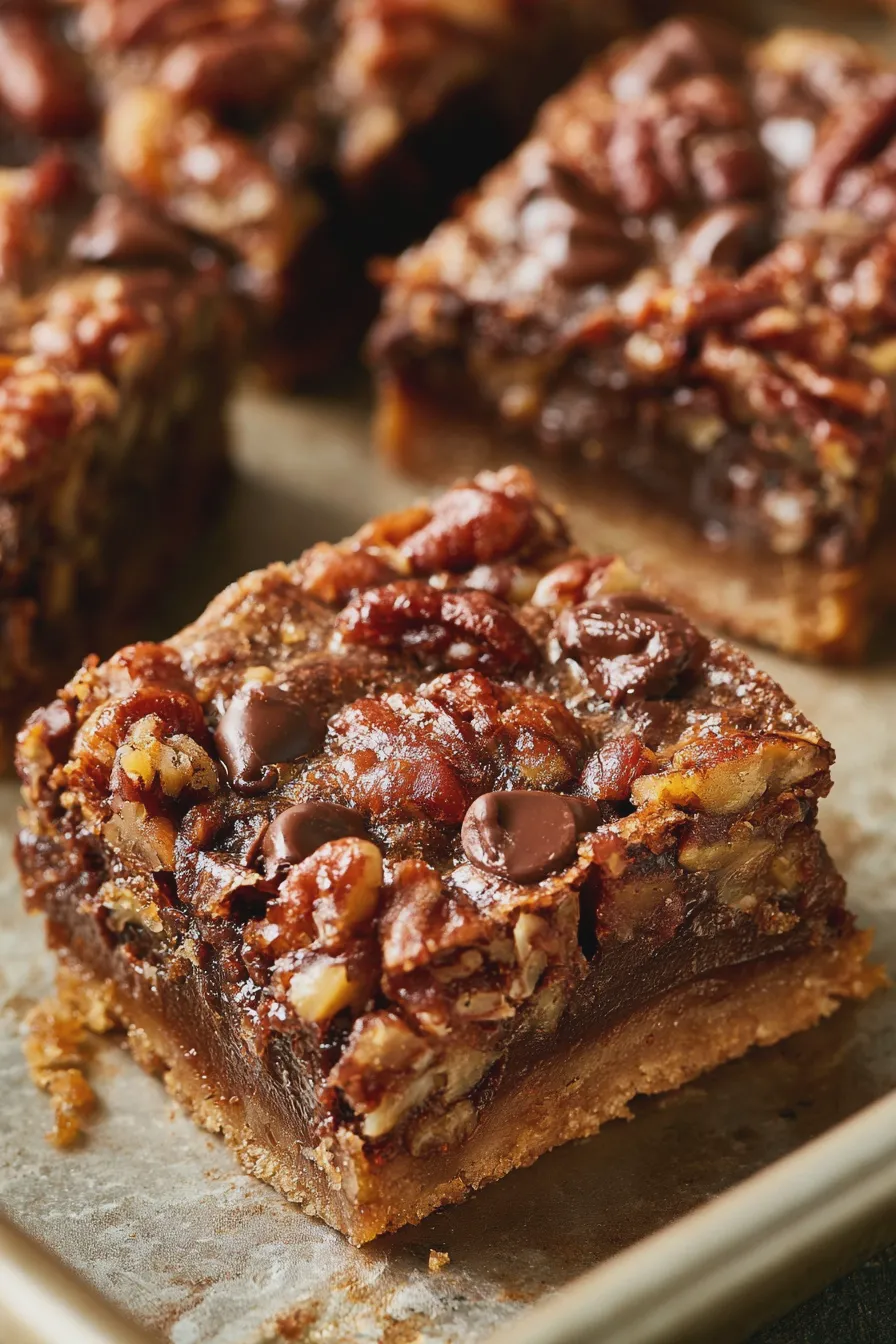 chocolate pecan pie bars