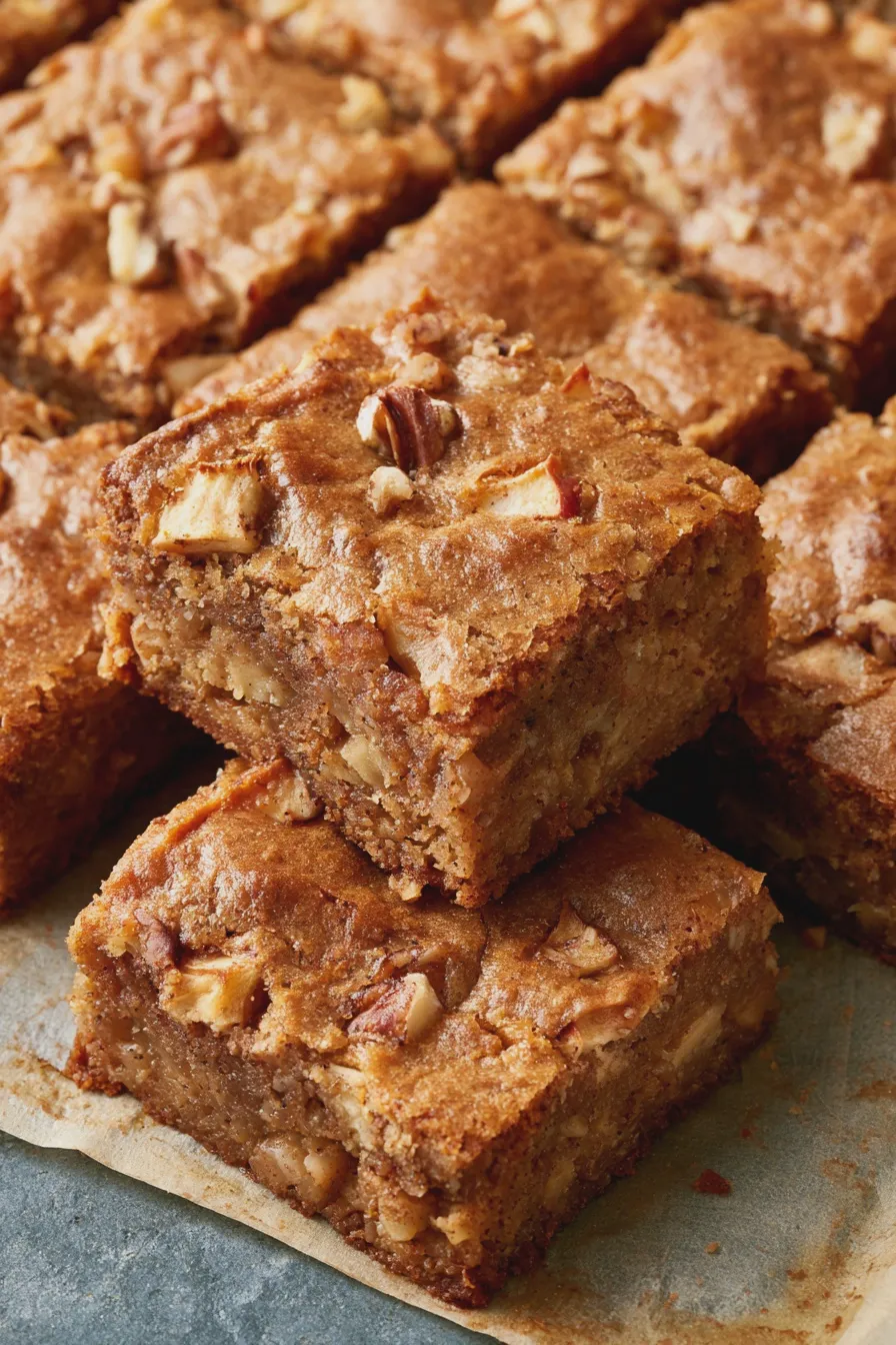 cinnamon apple blondies