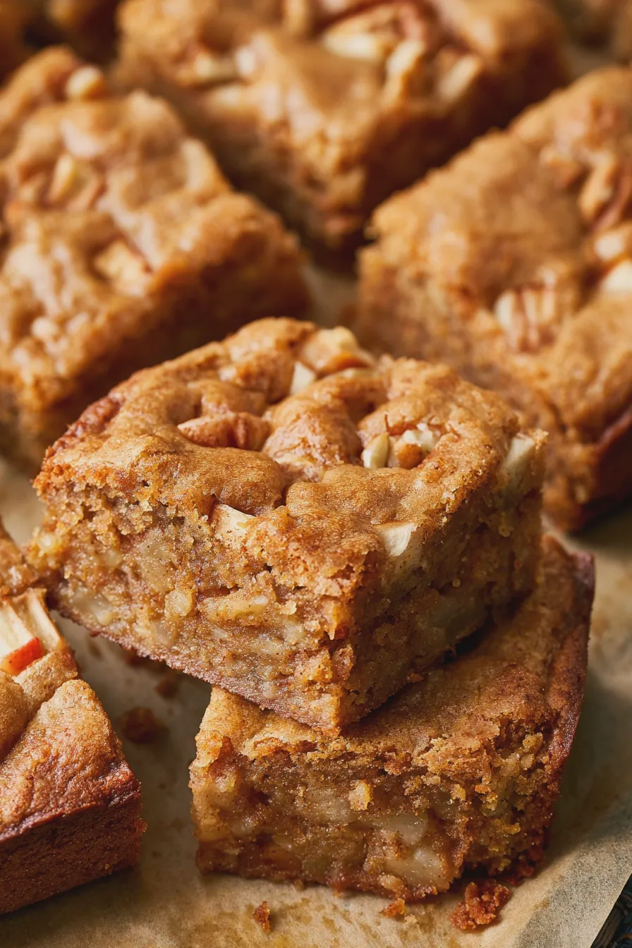 cinnamon apple blondies