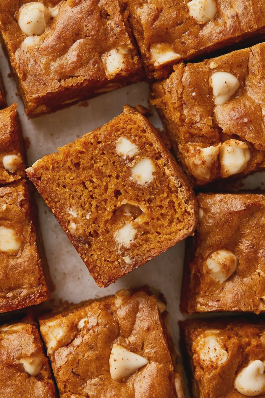 cinnamon pumpkin blondies
