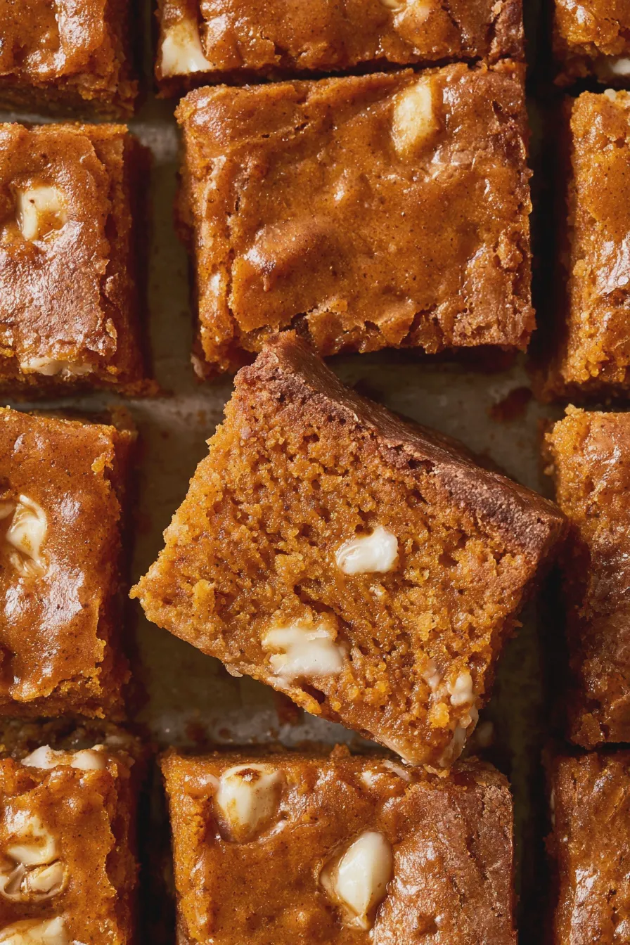 cinnamon pumpkin blondies