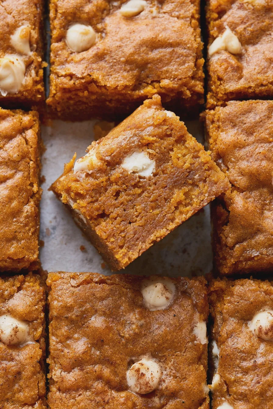 cinnamon pumpkin blondies
