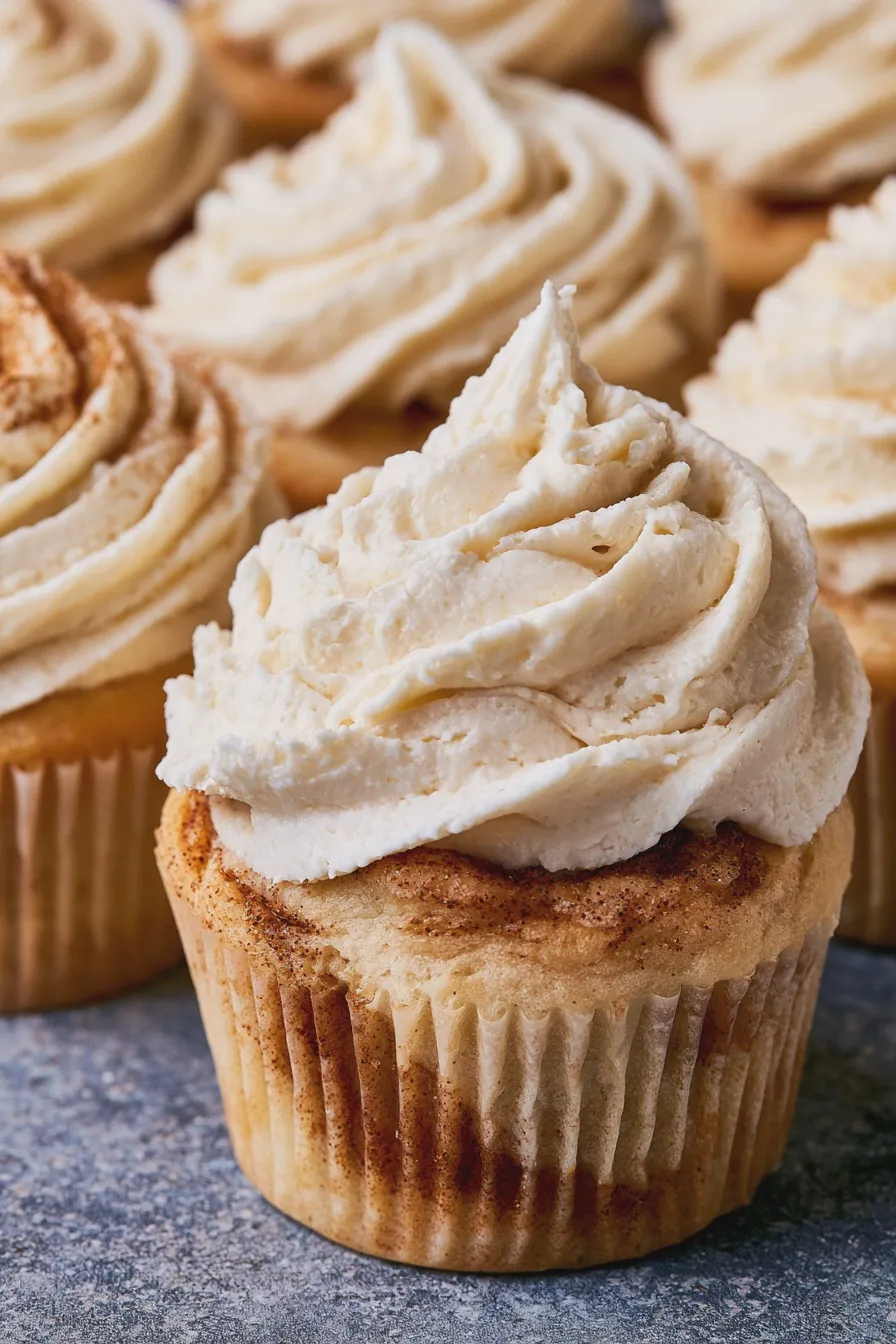 cinnamon roll cupcakes Recipe 4 cinnamon roll cupcakes