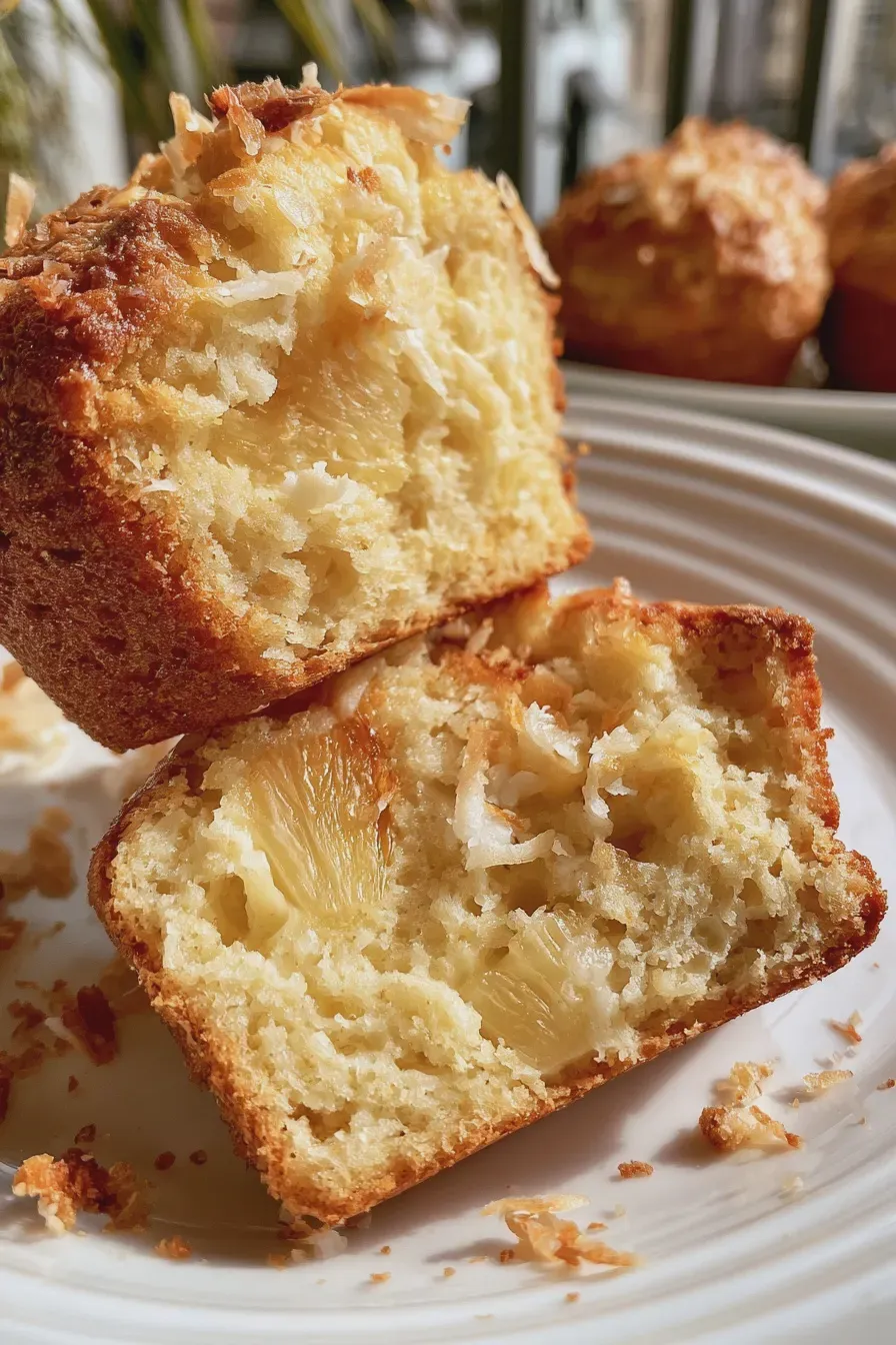 Coconut and Pineapple Cottage Cheese Muffins