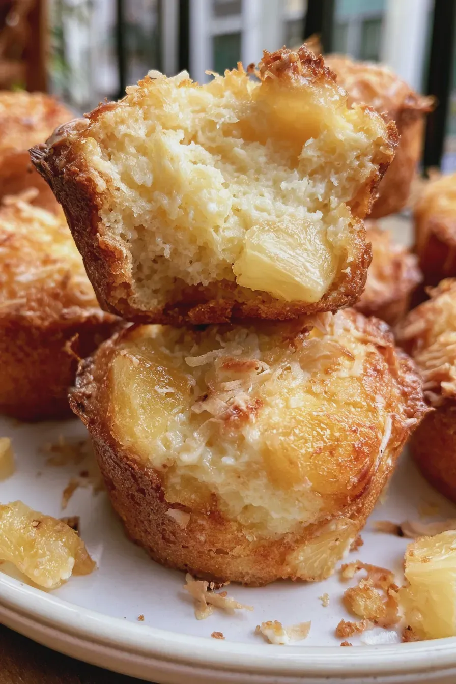 Coconut and Pineapple Cottage Cheese Muffins