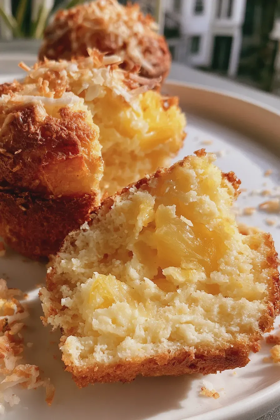 Coconut and Pineapple Cottage Cheese Muffins