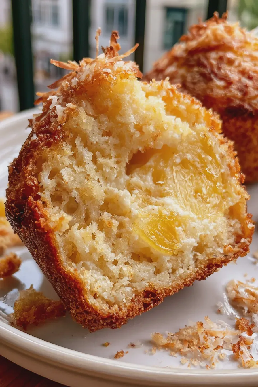 Coconut and Pineapple Cottage Cheese Muffins
