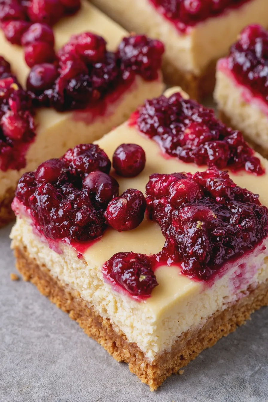 cranberry cheesecake bars