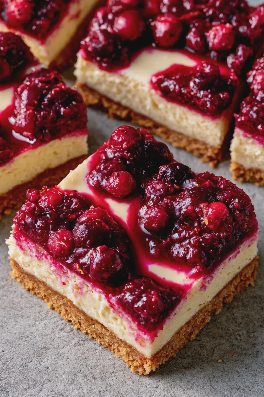 cranberry cheesecake bars