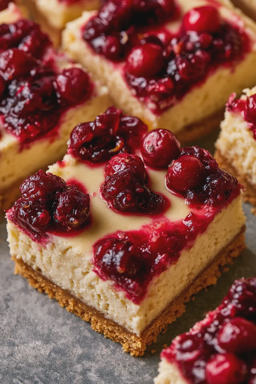 cranberry cheesecake bars