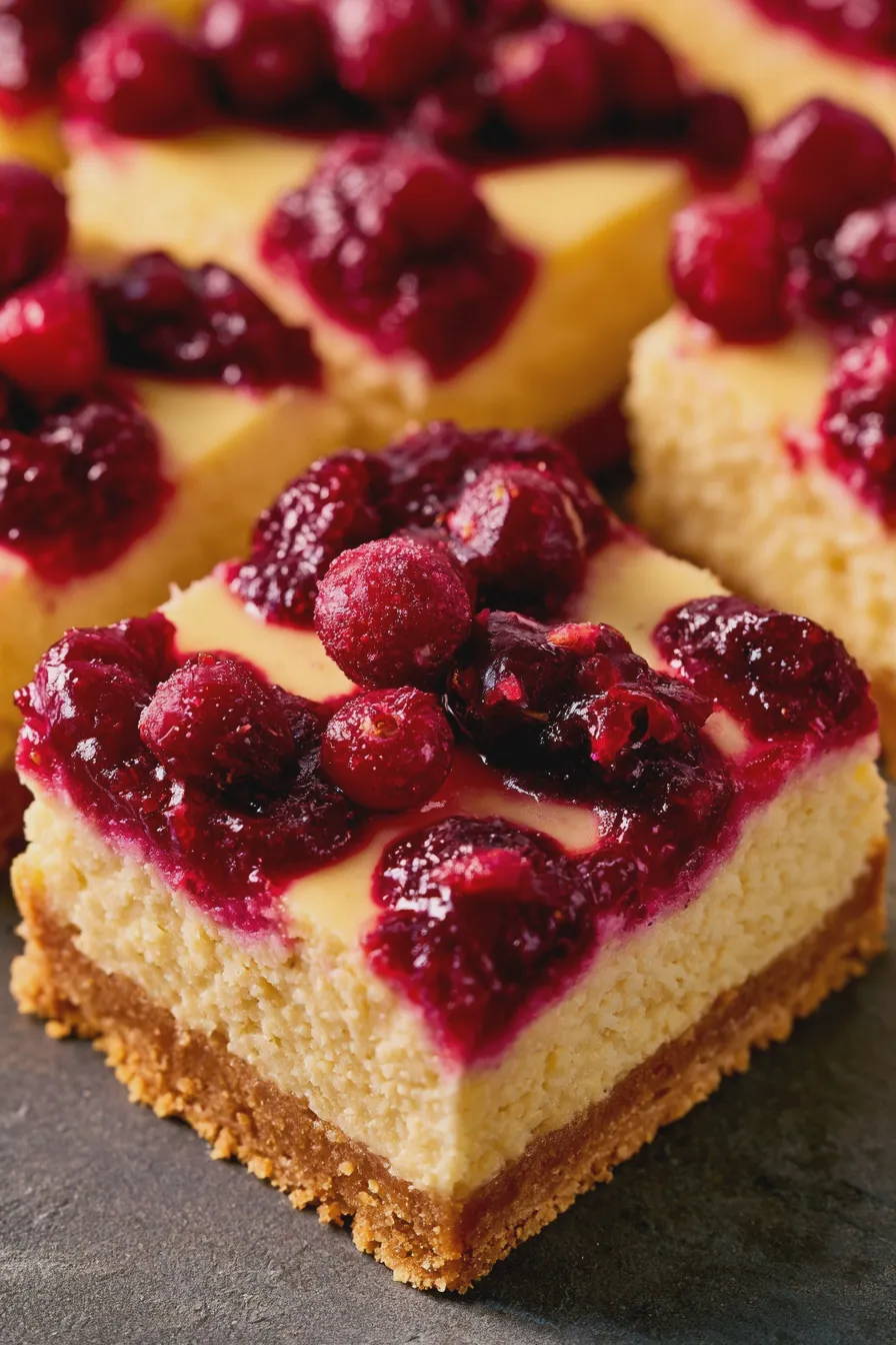 cranberry cheesecake bars