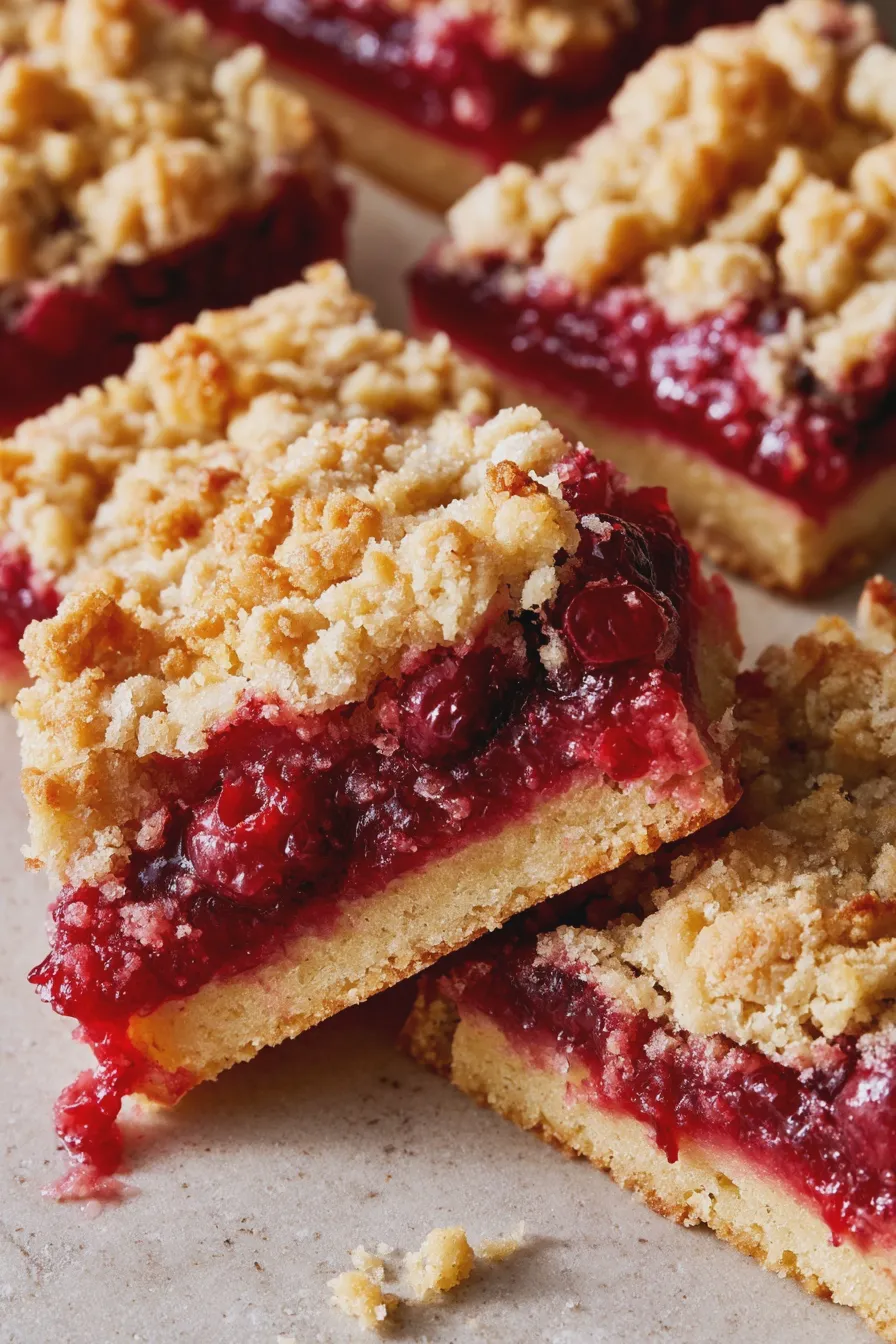 cranberry crumble bars