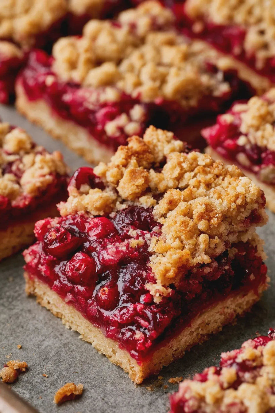 cranberry crumble bars