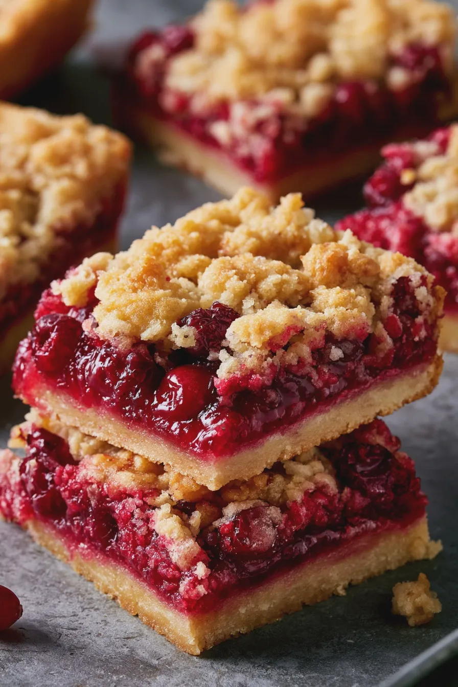 cranberry crumble bars