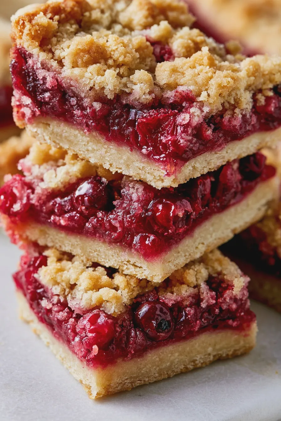 cranberry crumble bars