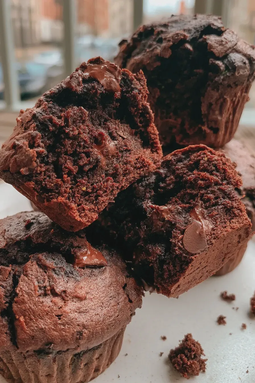 Double Chocolate Zucchini Muffins Recipe