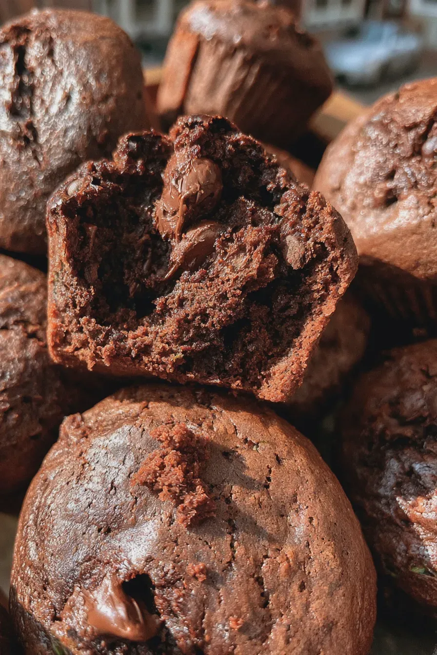 Double Chocolate Zucchini Muffins Recipe