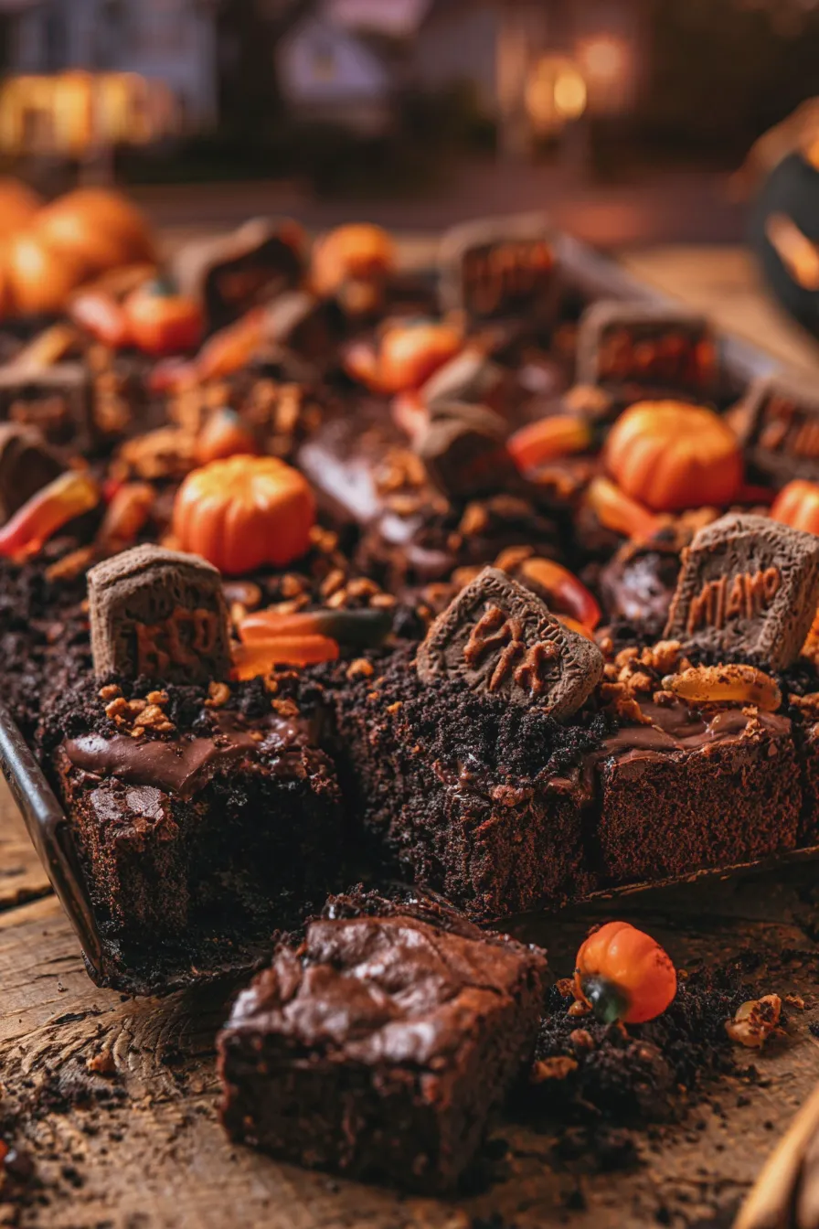 Graveyard Brownies Recipe for Spooky Halloween Treats 3 graveyard brownies