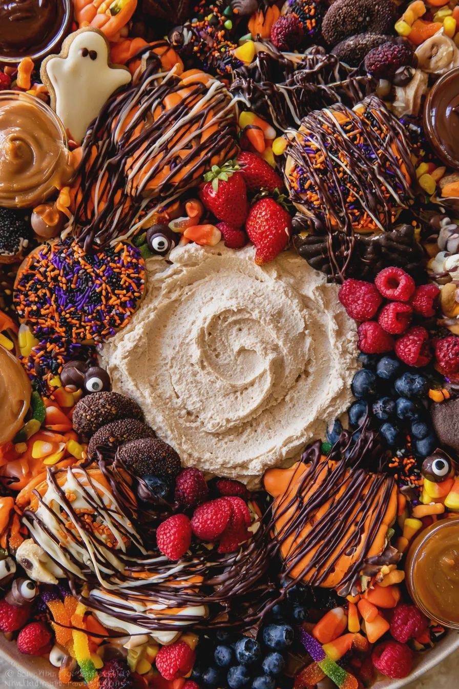 halloween charcuterie dessert board
