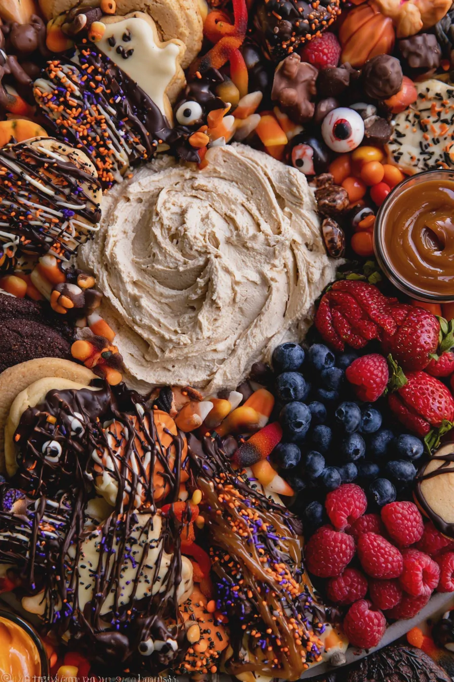 halloween charcuterie dessert board