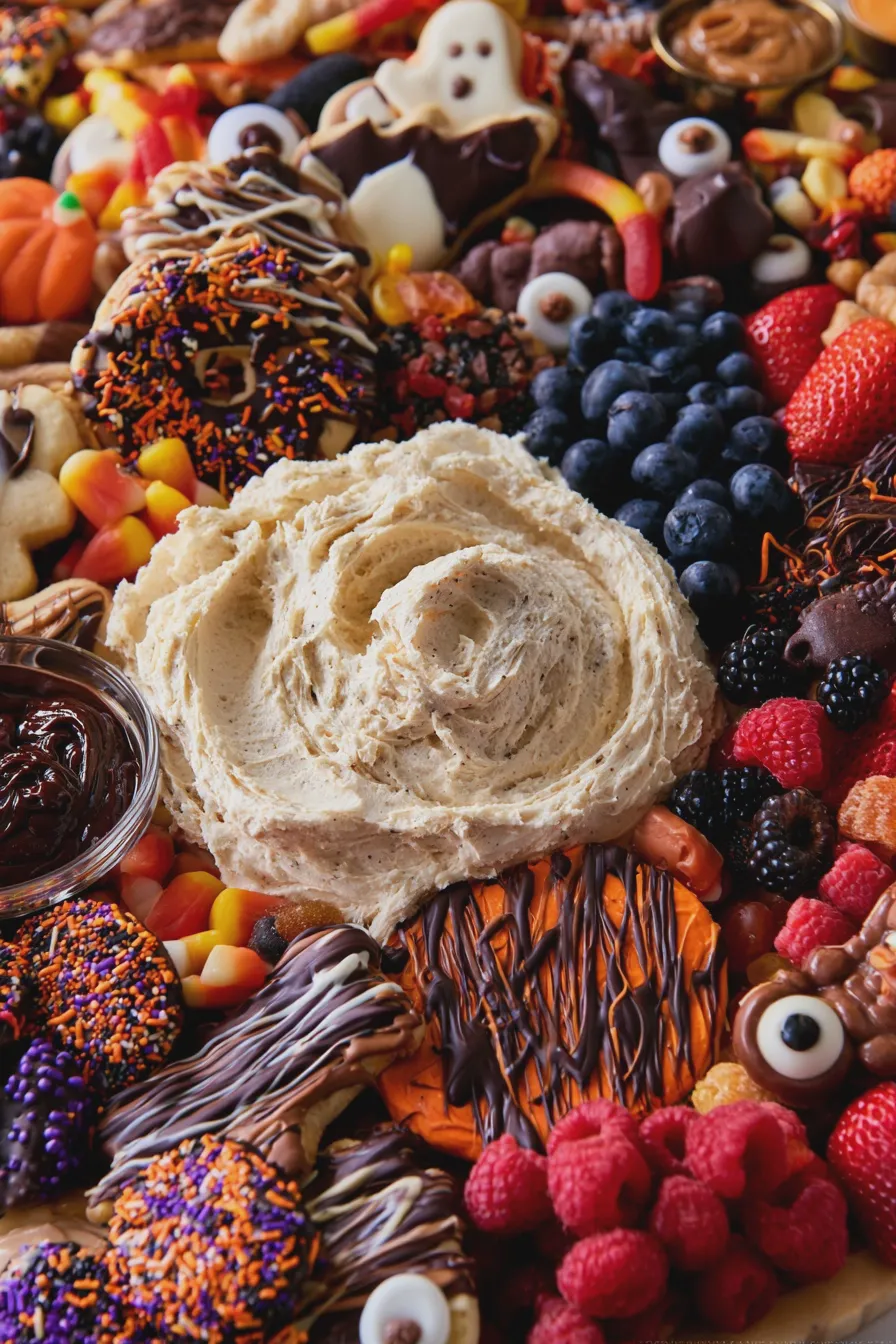 halloween charcuterie dessert board