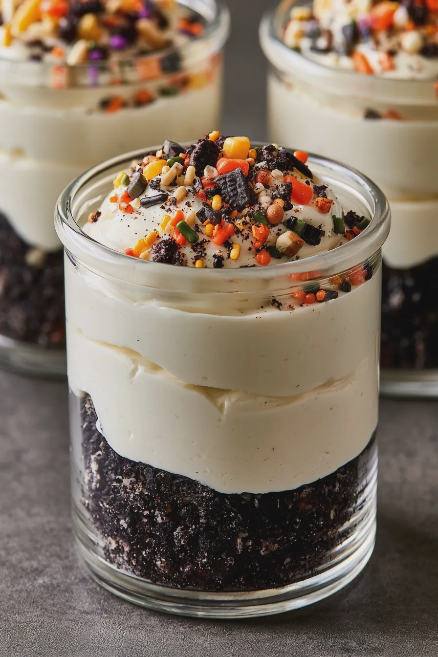 halloween cheesecake cups