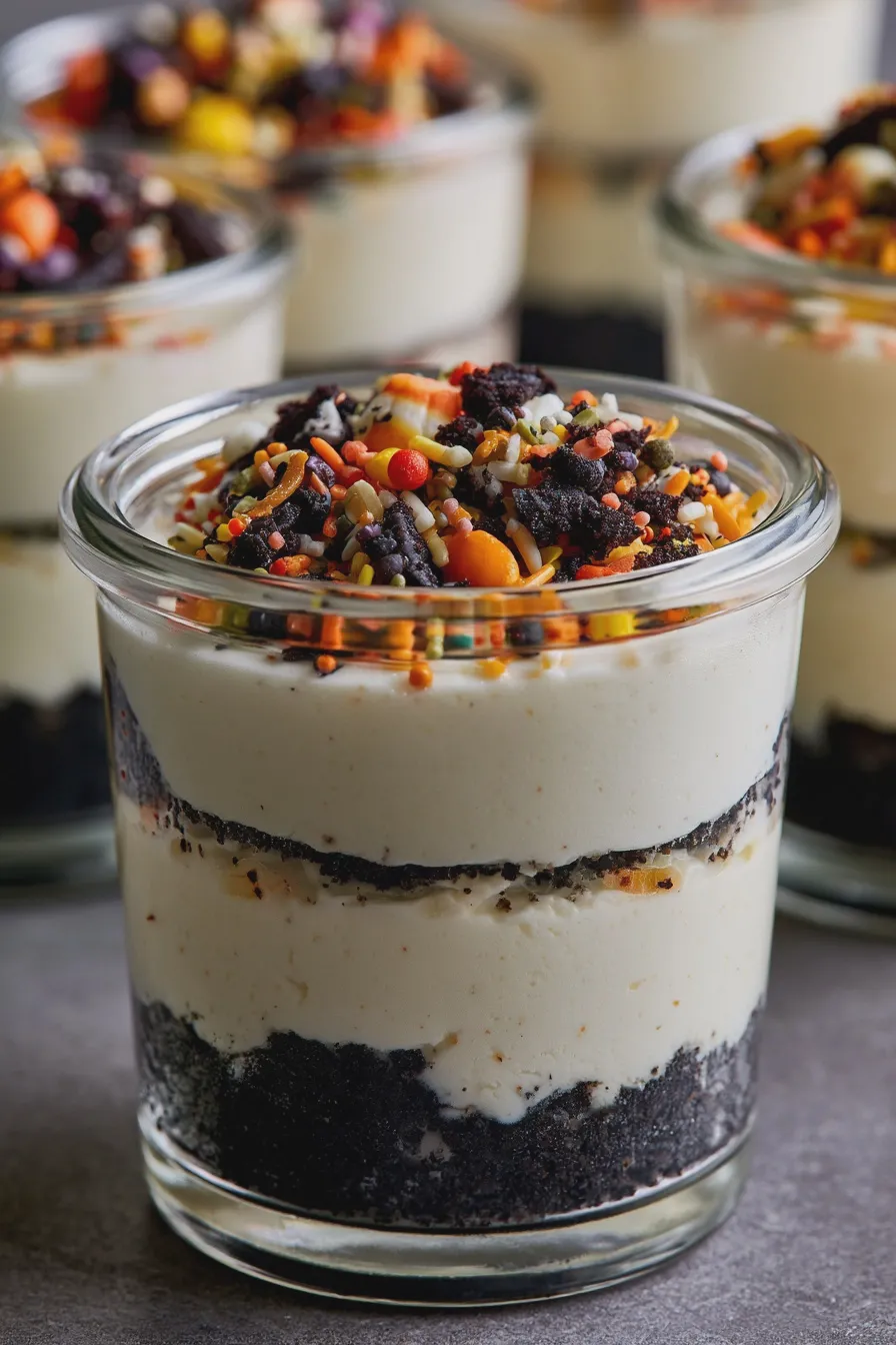 halloween cheesecake cups