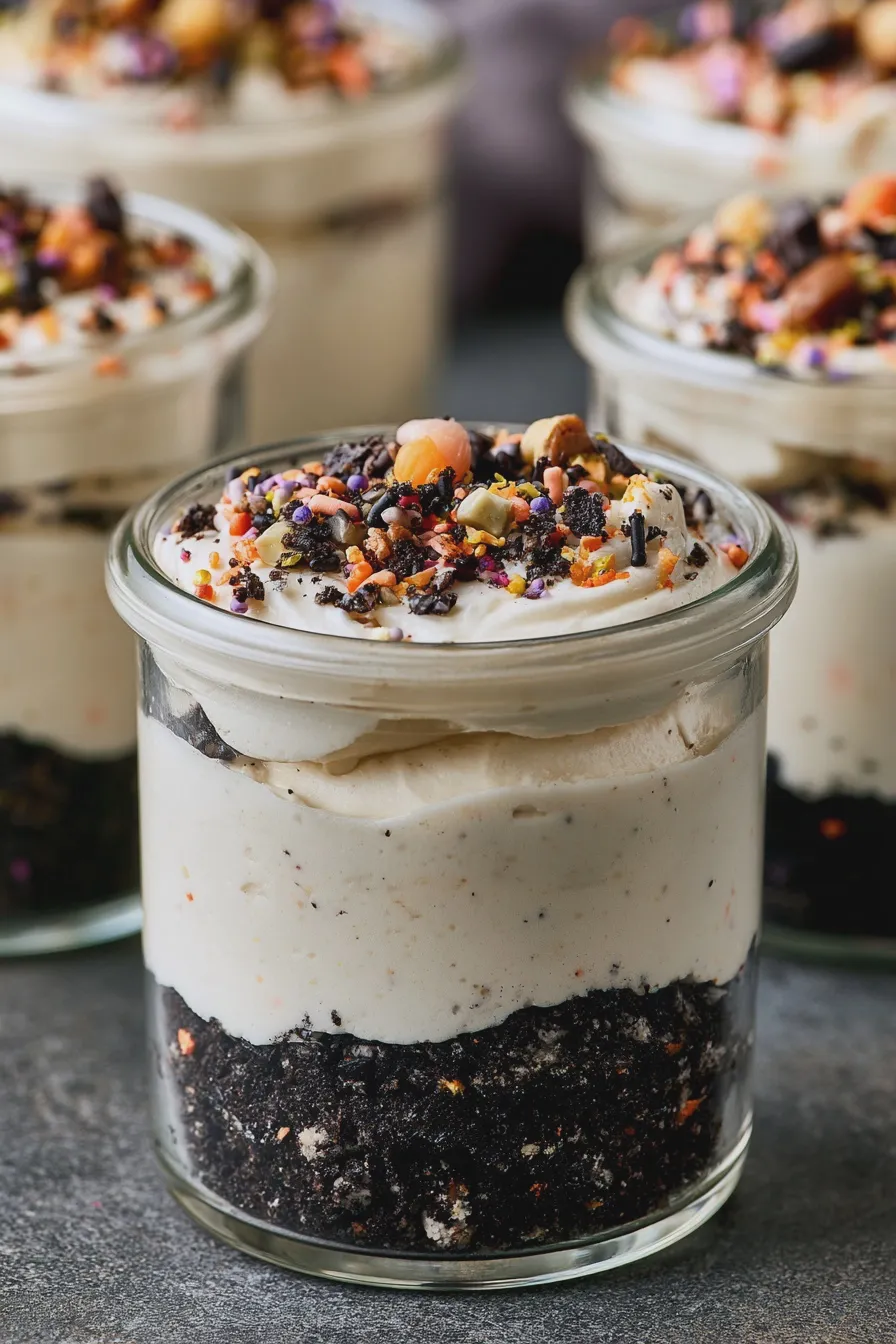 halloween cheesecake cups