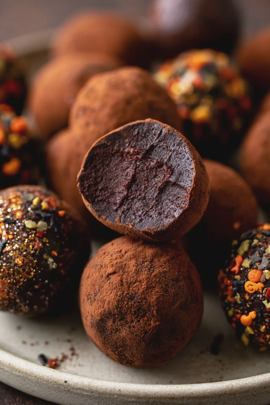 Halloween Chocolate Truffles Recipe Easy and Delicious 2 halloween chocolate truffles