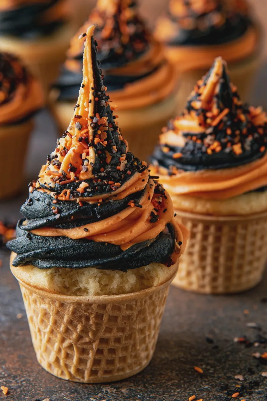halloween cupcake cones recipe