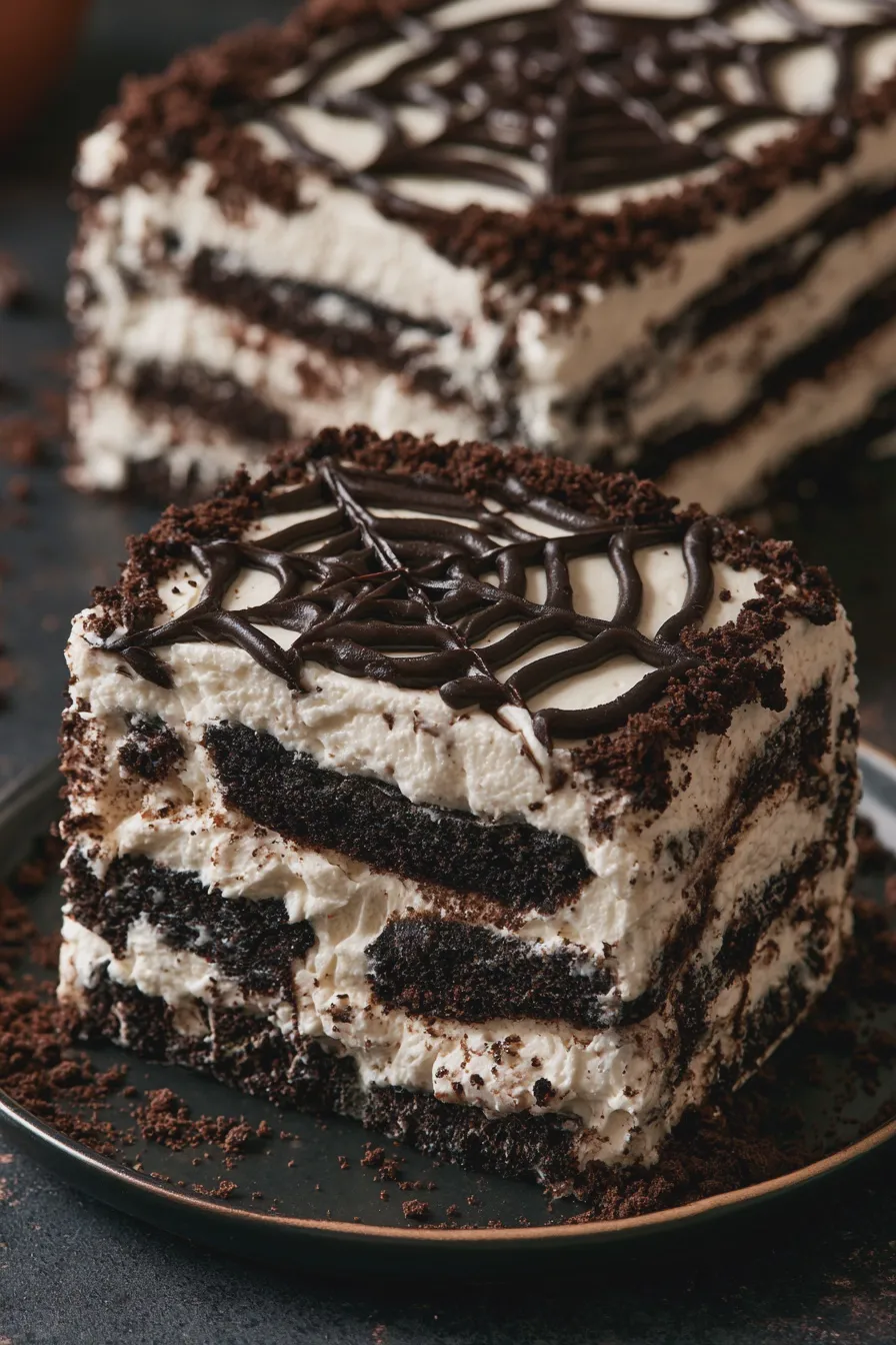 halloween icebox cake