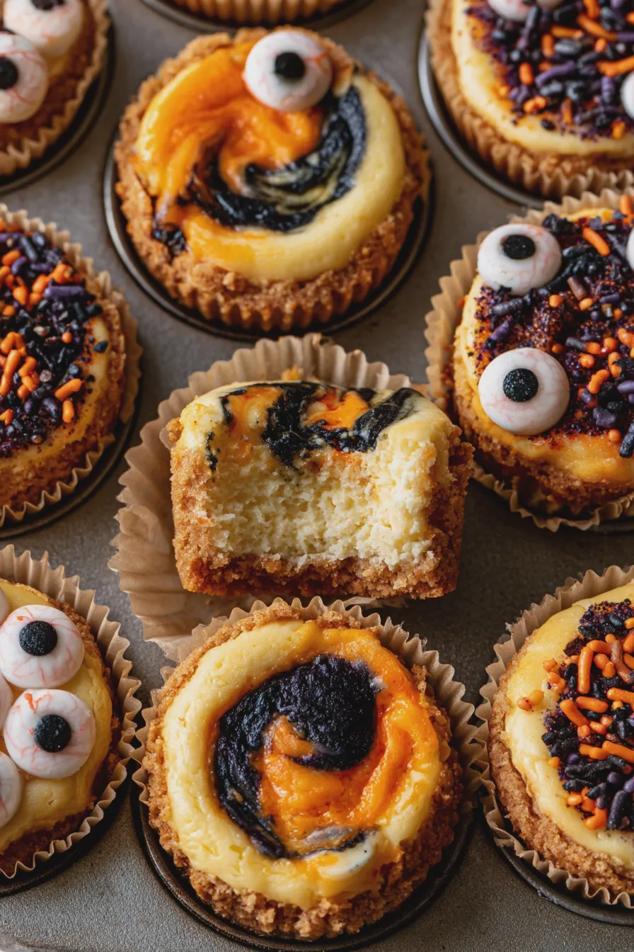 Halloween Mini Cheesecakes Quick and Easy Recipe 4 halloween mini cheesecakes