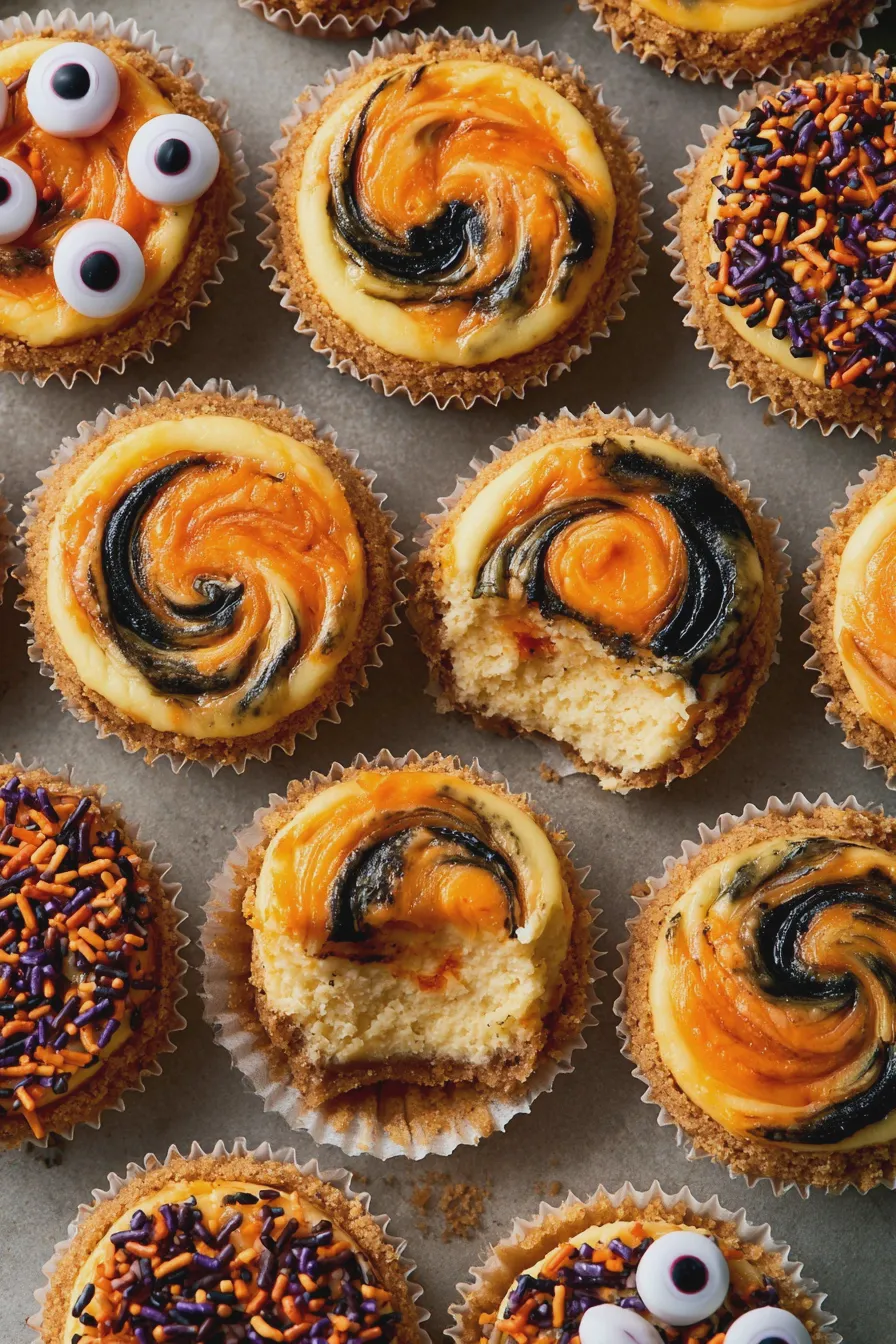 Halloween Mini Cheesecakes Quick and Easy Recipe 3 halloween mini cheesecakes
