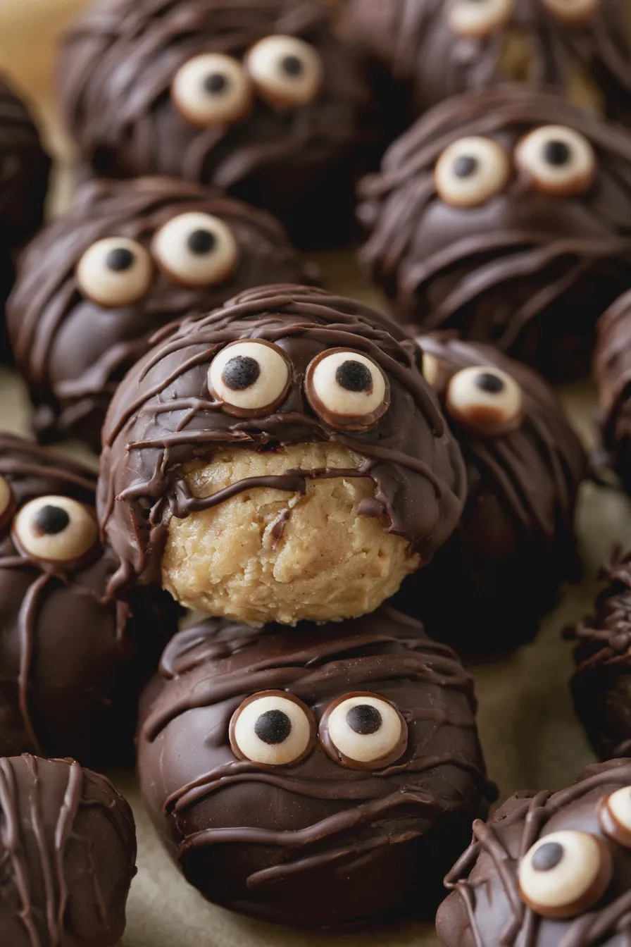 Halloween Peanut Butter Balls Quick & Easy No-Bake Treat 2 halloween peanut butter balls