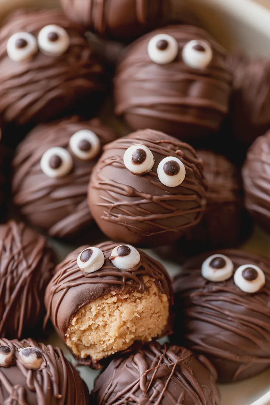 Halloween Peanut Butter Balls Quick & Easy No-Bake Treat 3 halloween peanut butter balls