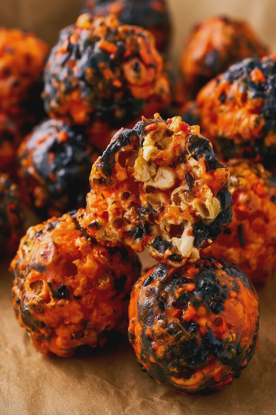 Halloween Popcorn Balls Quick and Easy Recipe 3 halloween popcorn balls
