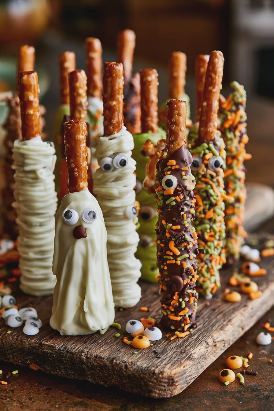 halloween pretzel rods Quick and Easy Spooky Treats 2 halloween pretzel rods