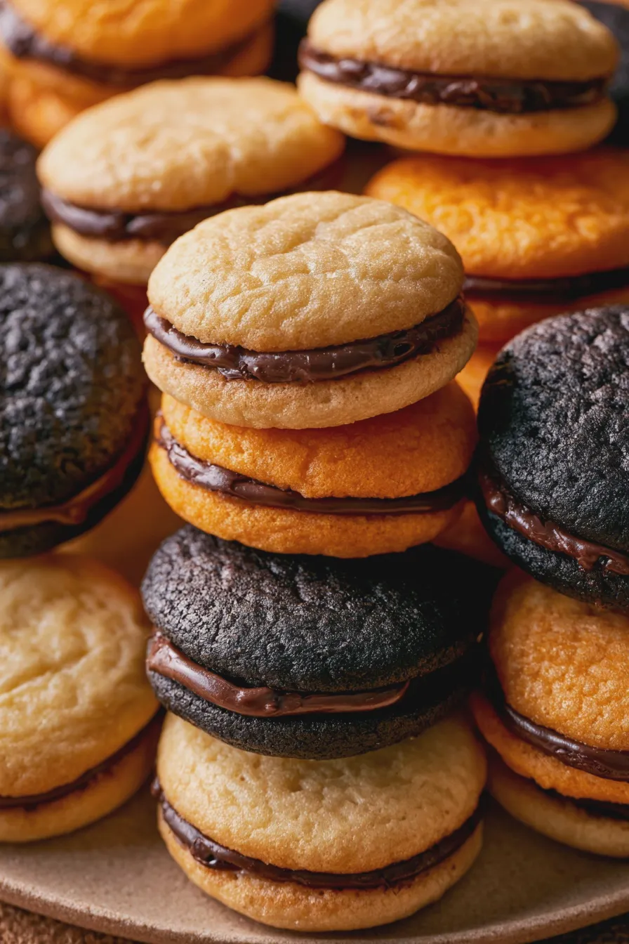 Halloween Sandwich Cookies Recipe 2 halloween sandwich cookies