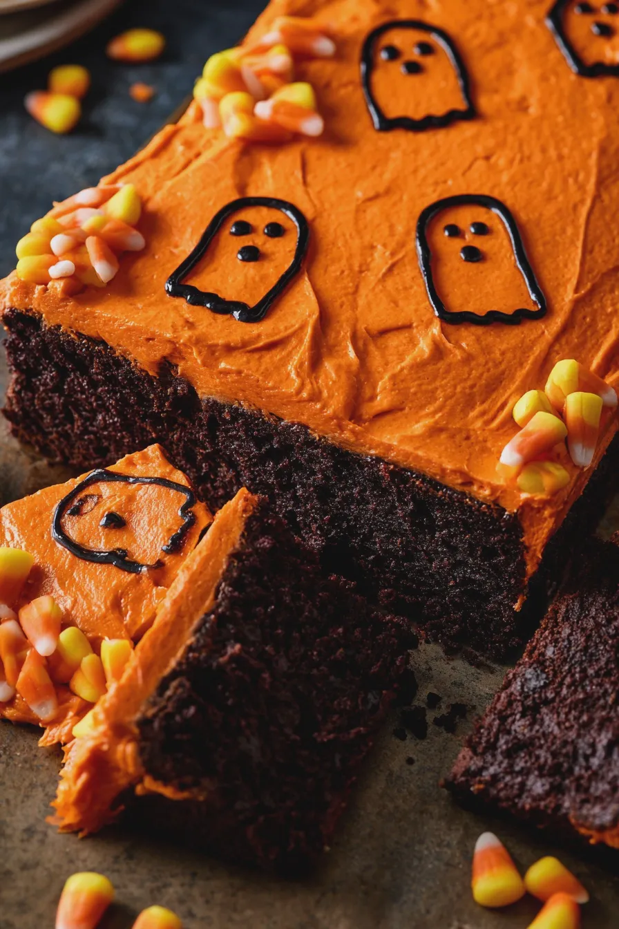 halloween sheet cake