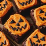 jack o lantern brownies