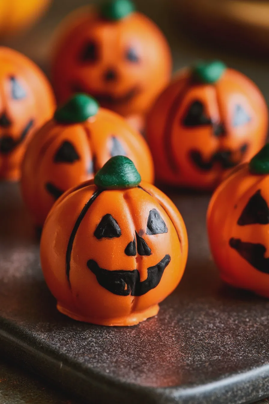 jack o lantern cake pops