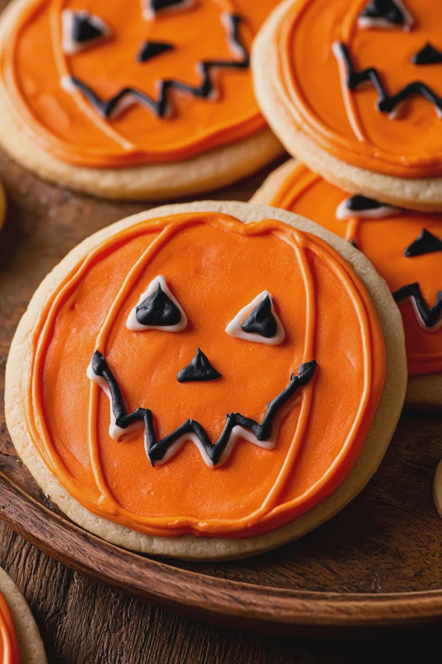 jack o lantern cookies