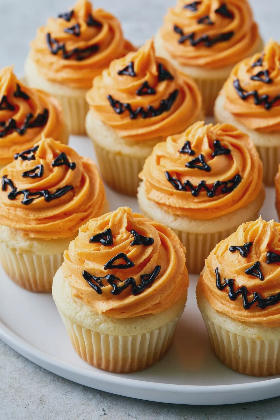 jack o lantern cupcakes