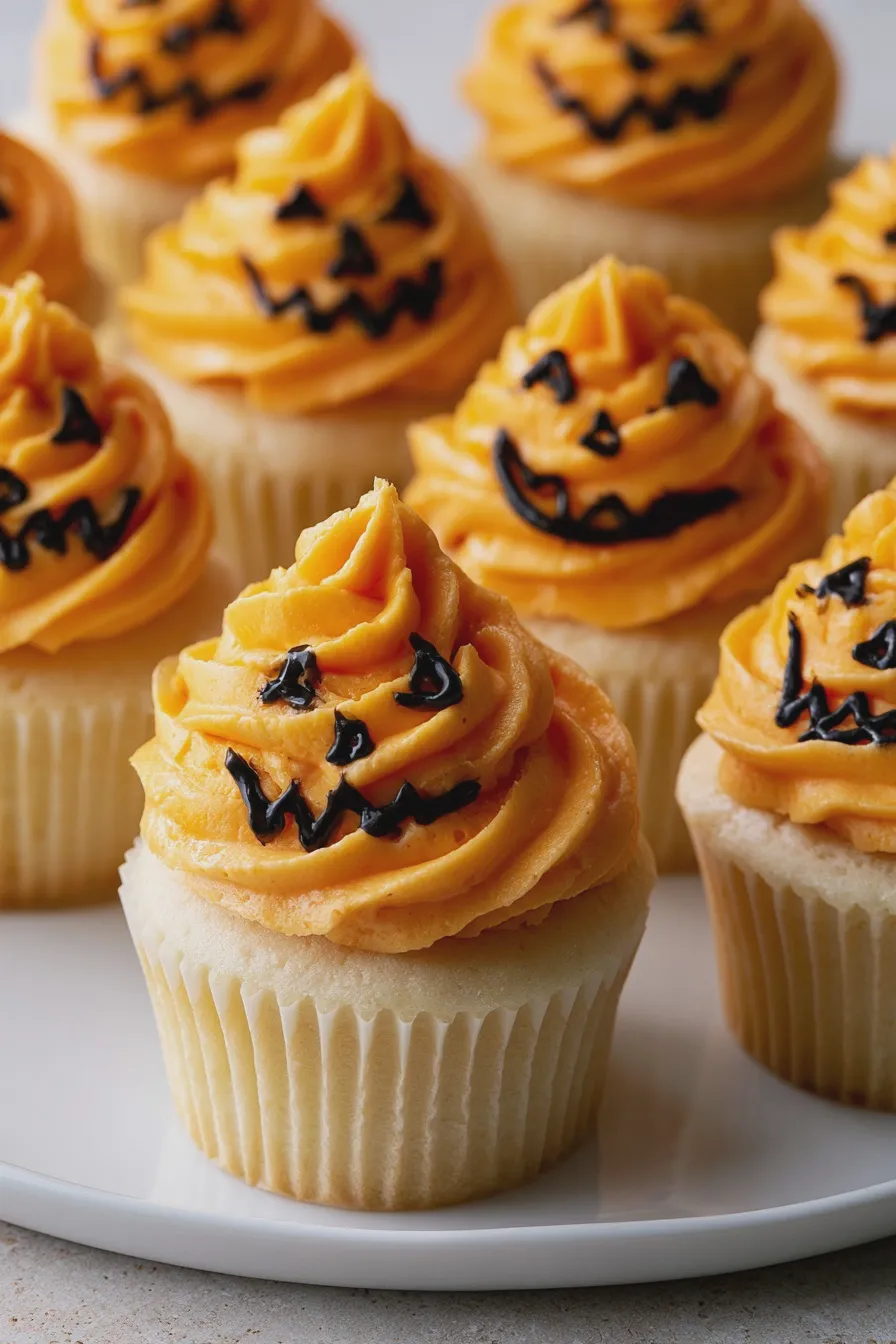 jack o lantern cupcakes