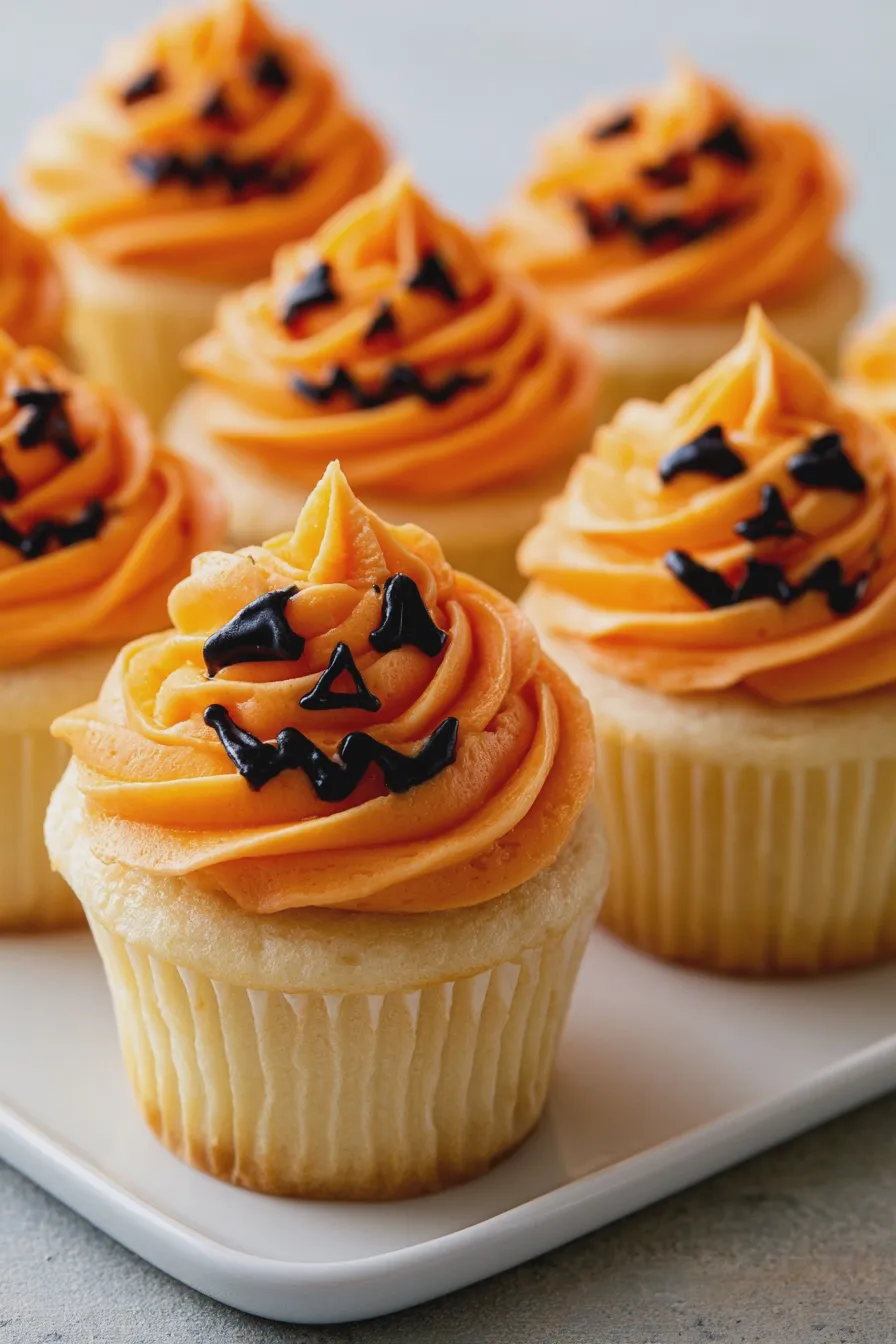 jack o lantern cupcakes