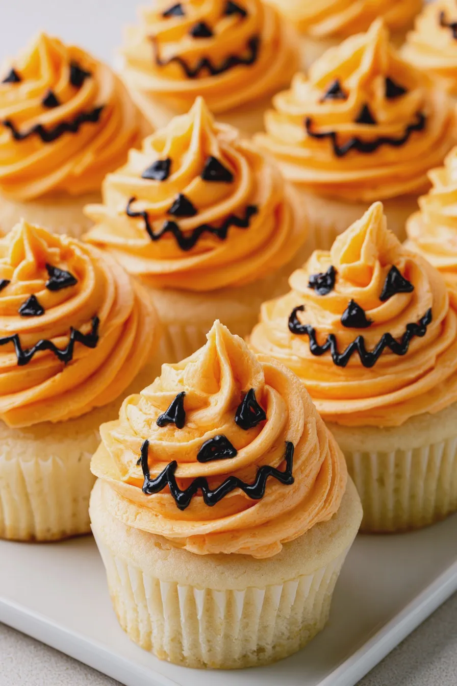jack o lantern cupcakes