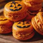 jack o lantern macarons