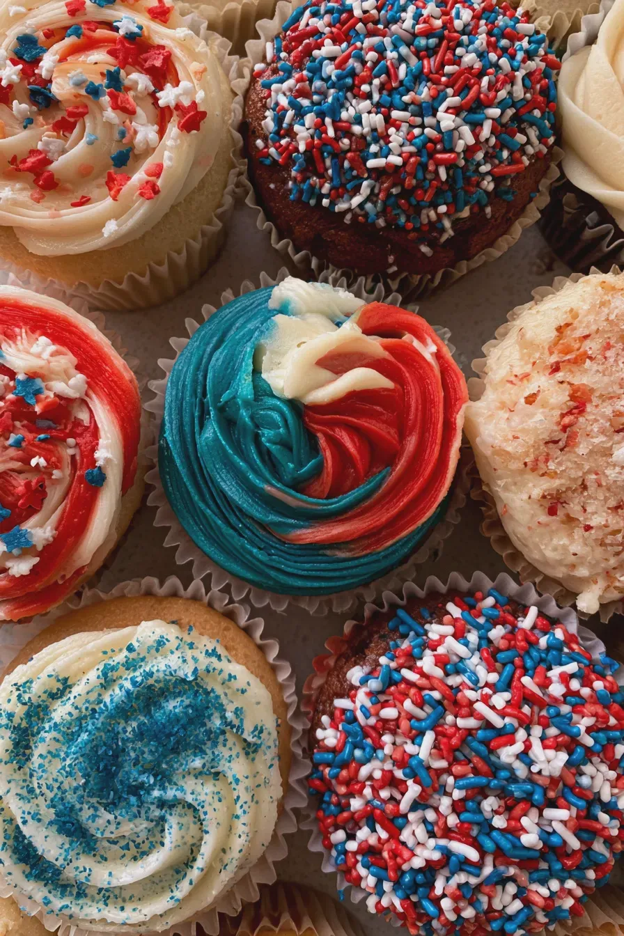 labor day cupcakes