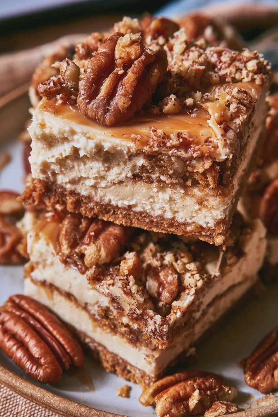 Maple Pecan Cheesecake Bars Recipe